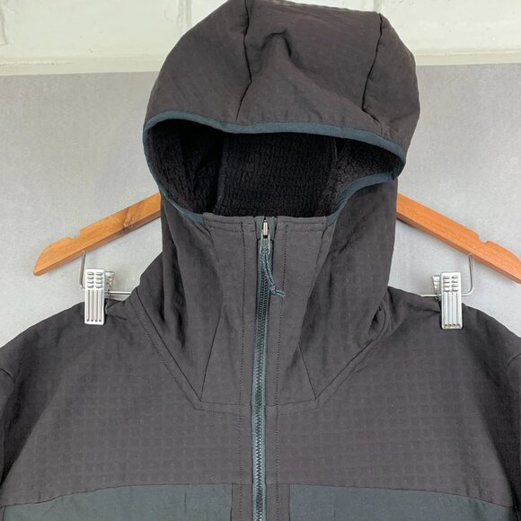 Patagonia Mens Winter Jacket Large Black Full Zip R2 TechFace Hoody Company Logo - Picture 10 of 16
